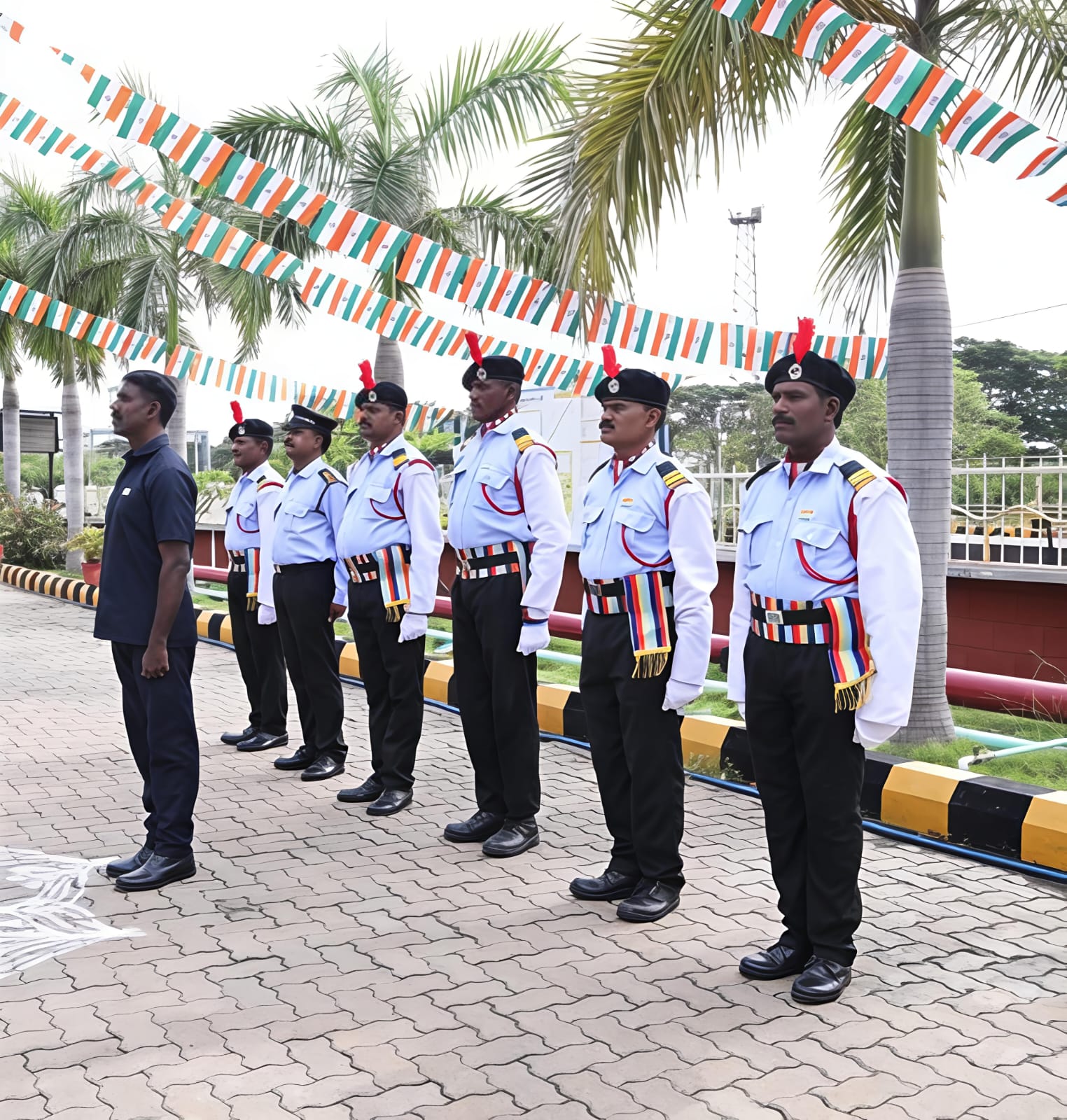 Monisha Security Agency parade guard line formation